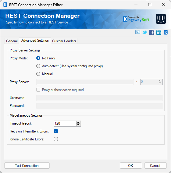 REST Connection Manager - Advanced